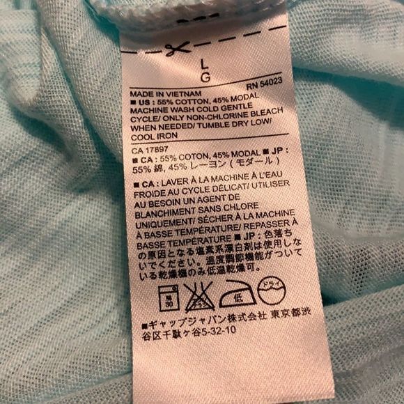 Banana Republic 3/4 sleeve large tee. Scoop neck Malibu tea LIGHT SPRING… - Picture 6 of 6